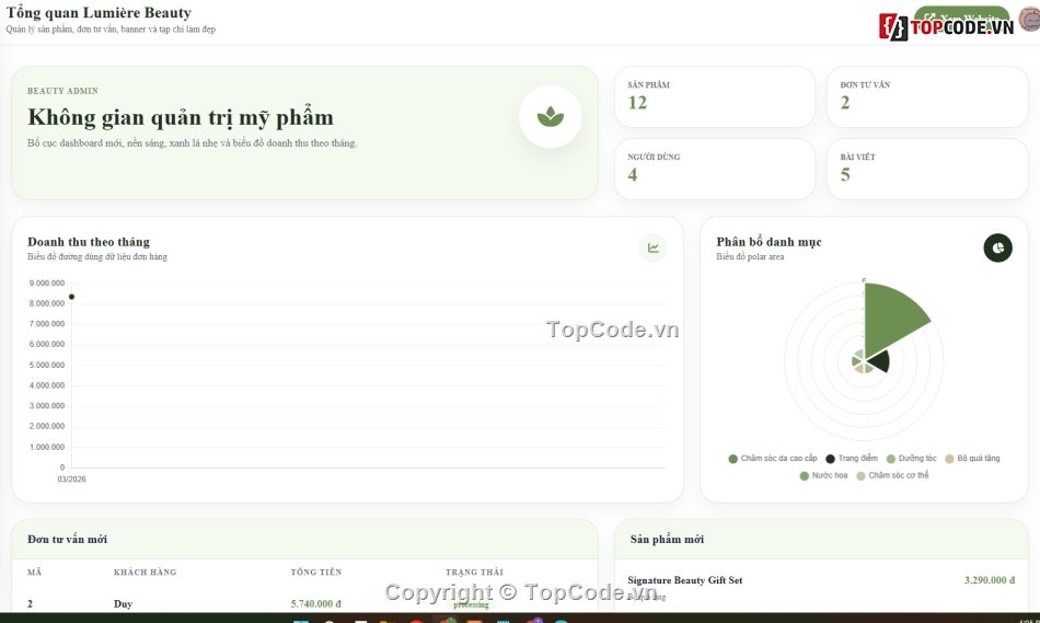 Website giới thiệu,mỹ phẩm,giới thiệu